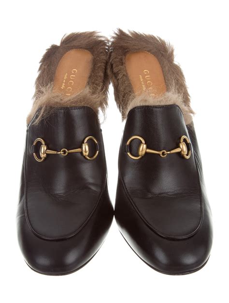 gucci princetown fur lined mule